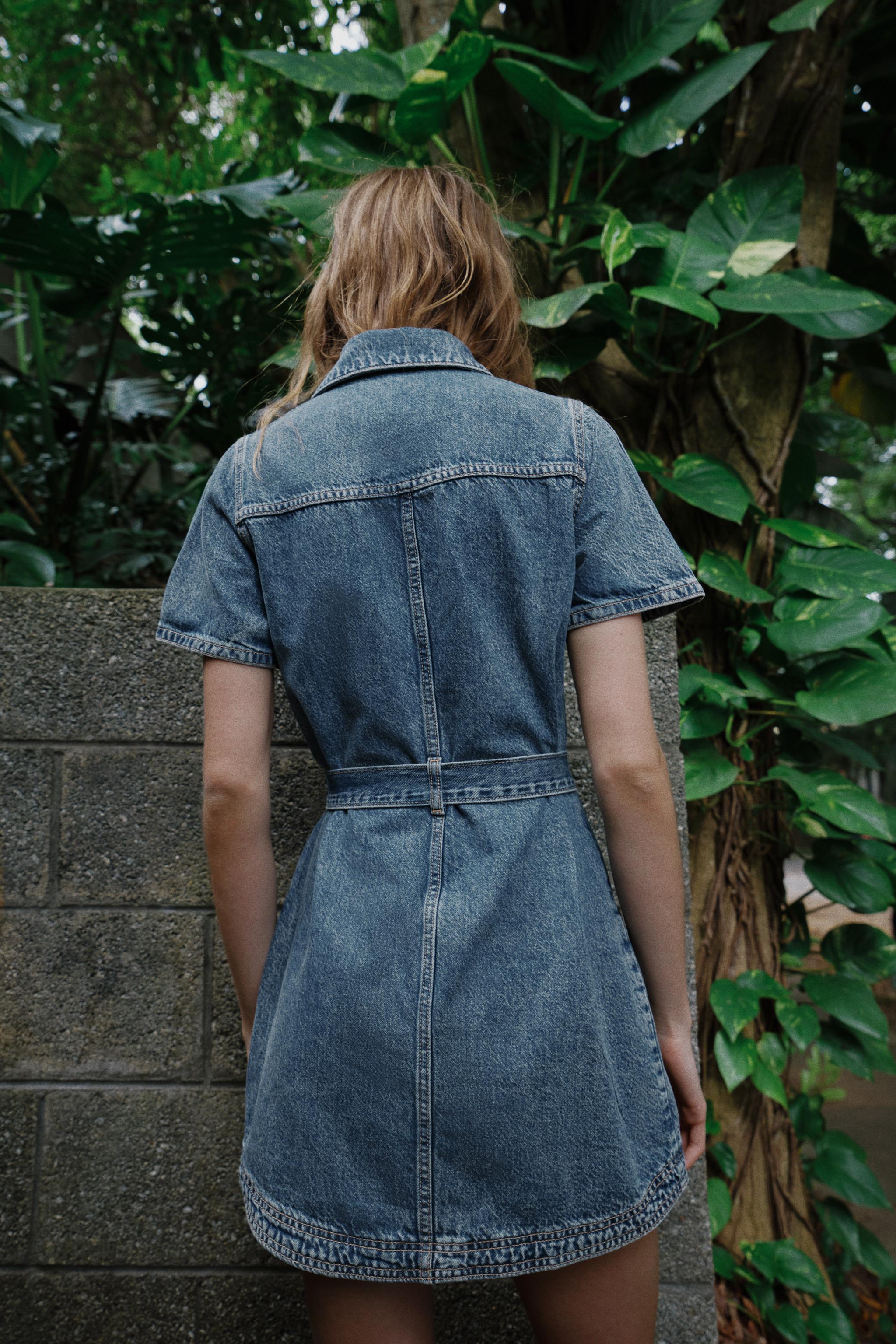 Z1975 BELTED MINI DENIM DRESS